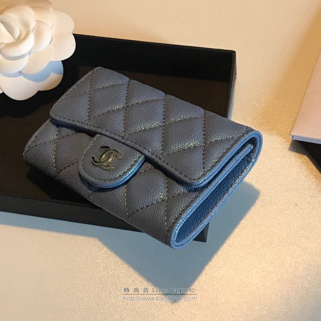 Chanel女包 80799 19早春系列新款cf卡包 香奈兒翻蓋三折錢包 Chanel短錢夾  djc2992